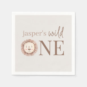 Serviette En Papier Visage d'un lion sauvage