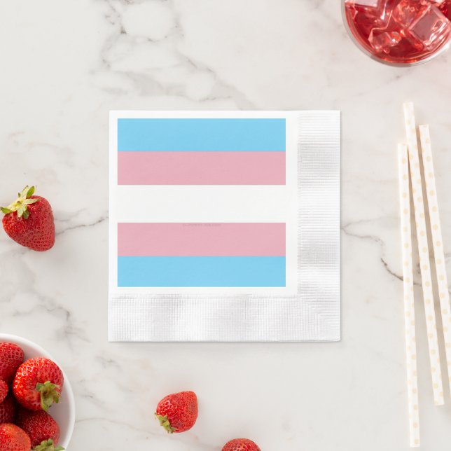 Serviette En Papier Visibilité du drapeau de fierté transgenre de Slip (En situation)