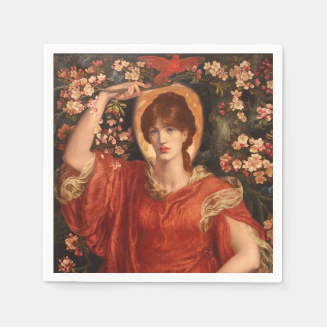 Serviette En Papier Vision de Fiammetta (par Dante Gabriel Rossetti) (Devant)