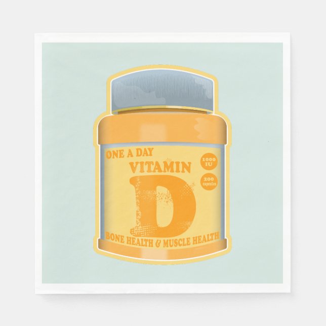 Serviette En Papier Vitamine D capsules santé et bien-être (Devant)