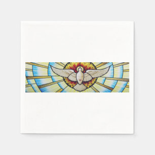 Serviette En Papier Vitrail de colombe Saint-Esprit