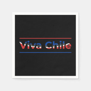 Serviette En Papier Viva Chile - Fiers Drapeau Chilien