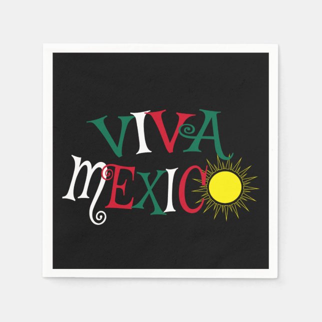 Serviette En Papier Viva Mexico (Devant)