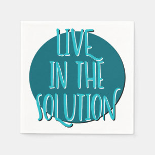 Serviette En Papier Vivez dans la solution Slogan de rétablissement