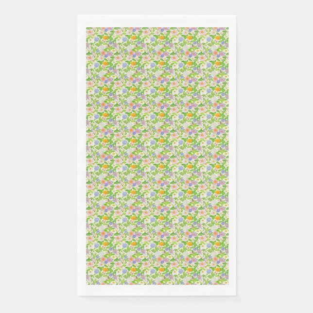 Serviette En Papier Vivons comme des fleurs (Devant)
