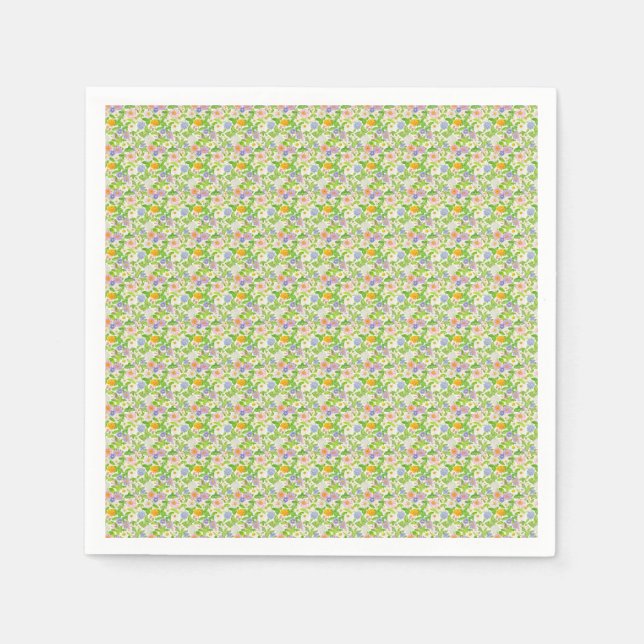 Serviette En Papier Vivons Comme Des Fleurs (Devant)