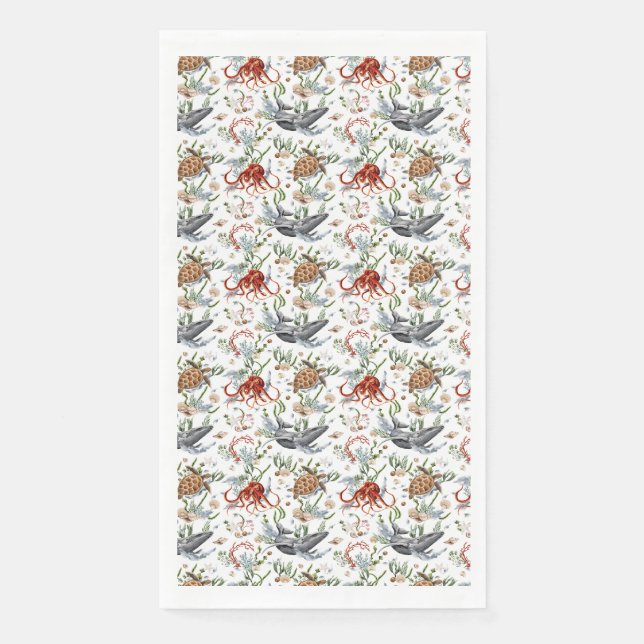 Serviette En Papier Vivre En Pleine Fleur (Devant)