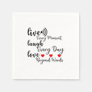 SERVIETTE EN PAPIER VIVRE RIRE AMOUR