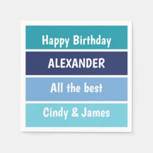 Serviette En Papier Voeux d'anniversaire cool