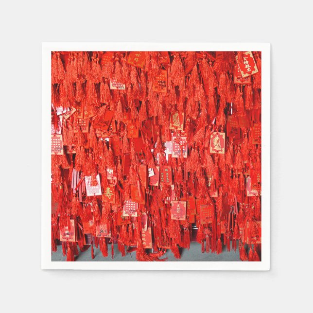 Serviette En Papier Voeux rouges (Devant)