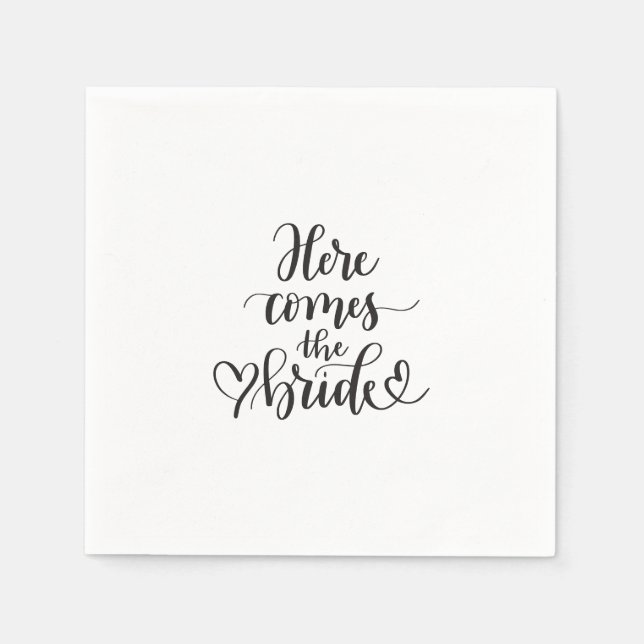 SERVIETTE EN PAPIER VOICI LA BRIDE NAPKIN (Devant)