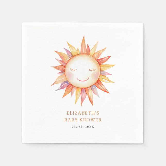 Serviette En Papier Voici le Baby shower du Fils (Devant)