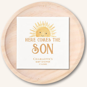 Serviette En Papier Voici Le Baby shower Fils Boy