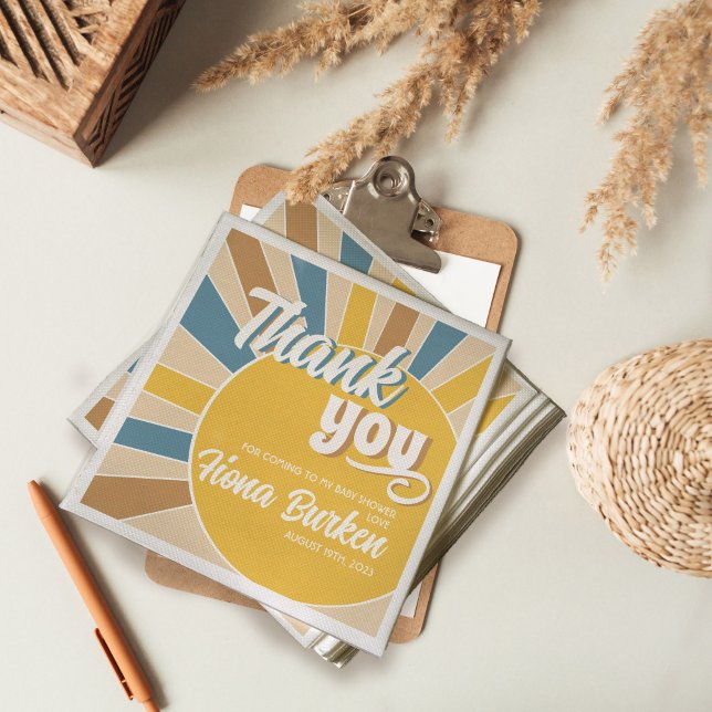 Serviette En Papier Voici le Baby shower Son (Créateur téléchargé)