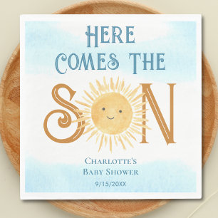 Serviette En Papier Voici Le Baby shower Son Sunshine