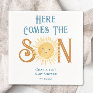 Serviette En Papier Voici Le Baby shower Son Sunshine
