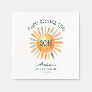 Serviette En Papier Voici le Fils Baby Boy Shower