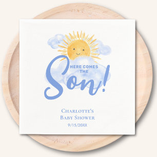 Serviette En Papier Voici venir le fils Baby Shower Sunshine