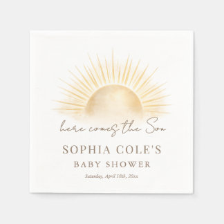 Serviette En Papier Voici venir le Fils Fête de Bébé Shower
