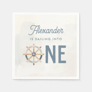 Serviette En Papier Voile dans un premier anniversaire nautique