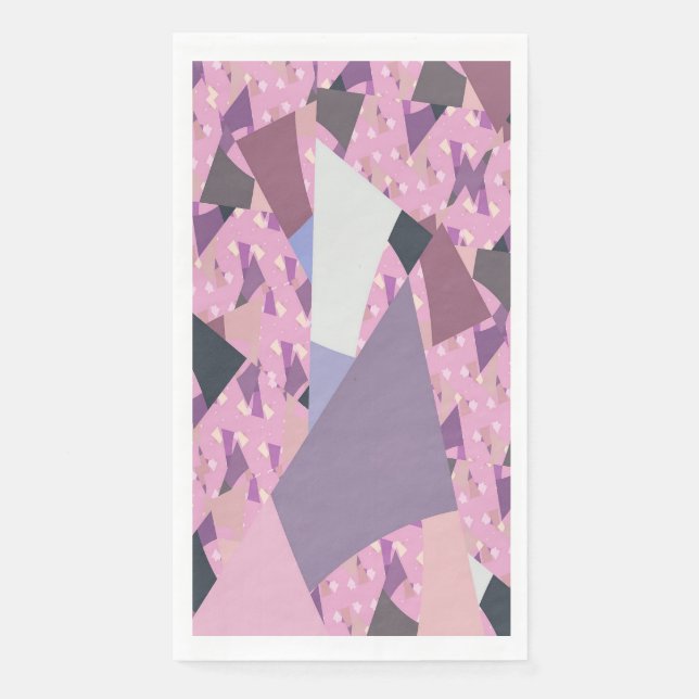 SERVIETTE EN PAPIER VOILES AU COUCHER DU SOLEIL ABSTRAIT (Devant)