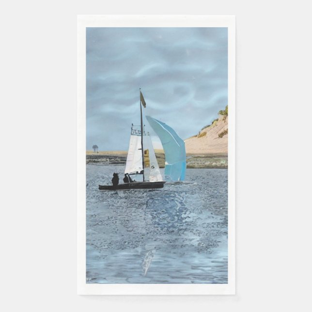 SERVIETTE EN PAPIER VOILIER (Devant)