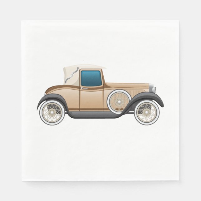 Serviette En Papier Voiture Ancienne de Collection (Devant)