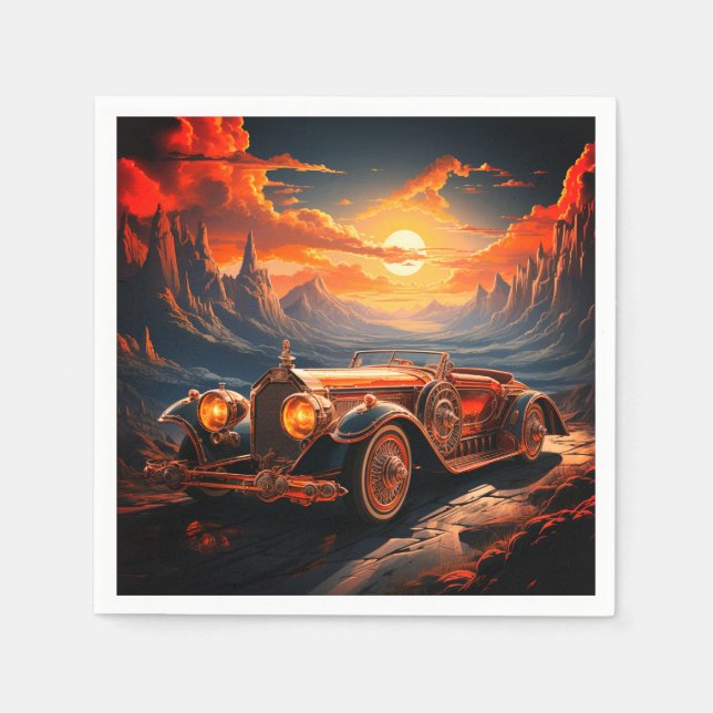 Serviette En Papier Voiture Artsy (Devant)