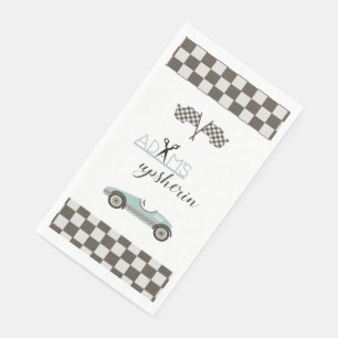 Serviette En Papier Voiture de course vintage
