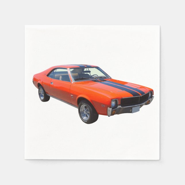 Serviette En Papier Voiture musculaire AMC Javlin 1969 (Devant)
