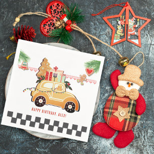 Serviette En Papier Voitures Rapides Gâteau d'Épices de Noël Anniversa