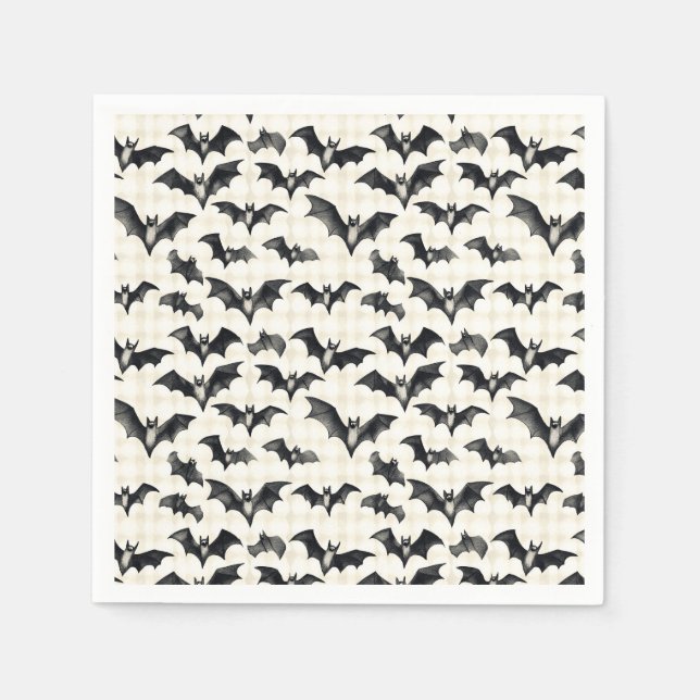 Serviette En Papier Vol de minuit - Échos de chauve-souris (Devant)