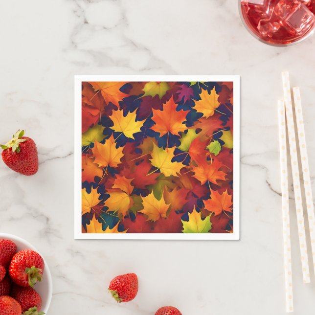 Serviette En Papier Volage de automne rustique (En situation)