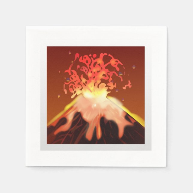 Serviette En Papier Volcan - Emoji (Devant)