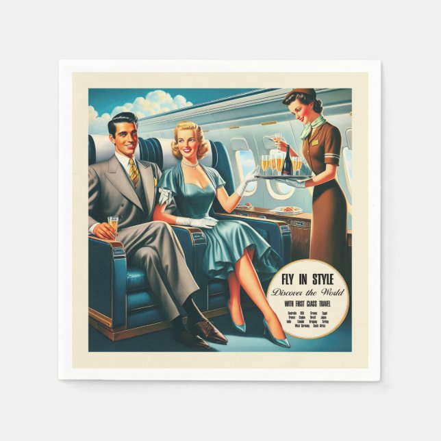 Serviette En Papier Voler dans le style (Devant)