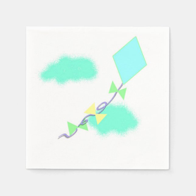 Serviette En Papier Voler un cerf-volant (Devant)