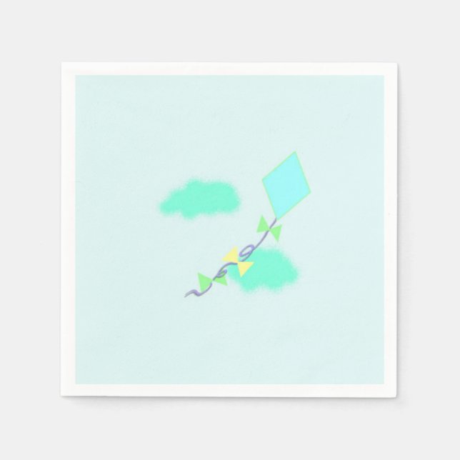 Serviette En Papier Voler un cerf-volant (Devant)