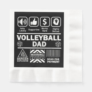 Serviette En Papier Volleyball papa drôle Contenu du père du sport