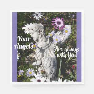 Serviette En Papier Vos anges sont toujours avec vous Floral Angel