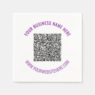 Serviette En Papier Vos serviettes de code QR d'entreprise Exemple de