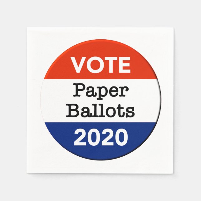Serviette En Papier Vote Bulletin de vote Élection présidentielle 2020 (Devant)