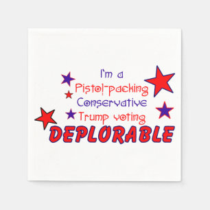 Serviette En Papier Vote conservateur d'atout de Packin de pistolet