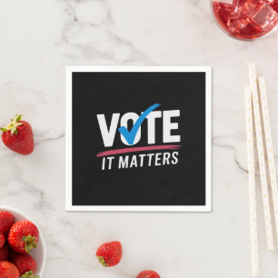 Serviette En Papier Vote Élection 2024 Électeur Démocrate Politique