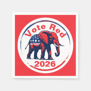 Serviette En Papier Vote Red 2026