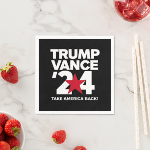 Serviette En Papier Vote Trump Vance 2024 Élection Trump 2024