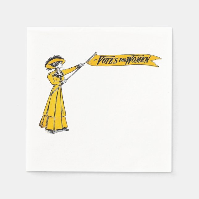 Serviette En Papier VOTES pour la FEMME Napkins Suffragette Party! ! (Devant)