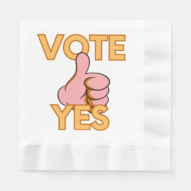 Serviette En Papier Votez oui (Devant)