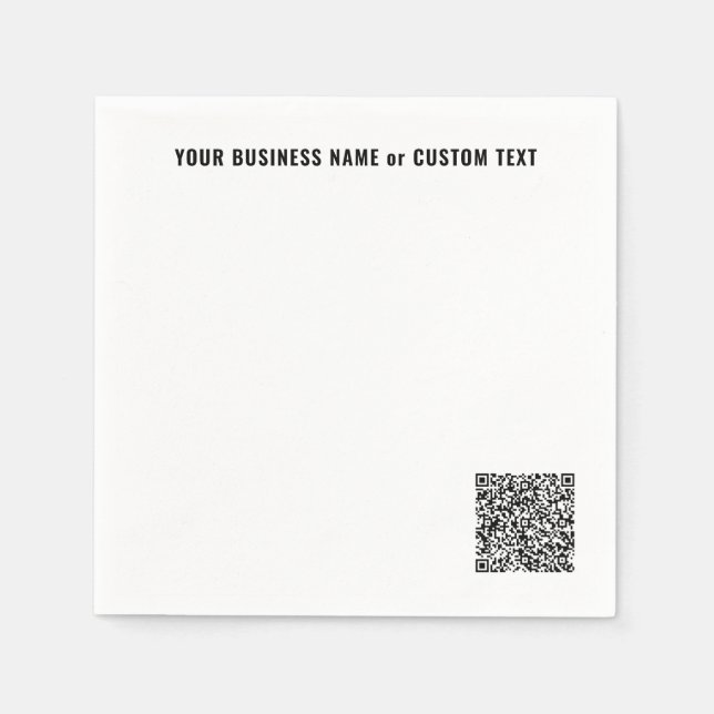 Serviette En Papier Votre code QR et vos serviettes professionnelles p (Devant)