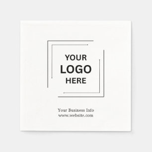 Serviette En Papier Votre Logo Entreprise Corporate Moderne Minimali