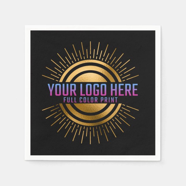 Serviette En Papier Votre logo ici couleur (Devant)